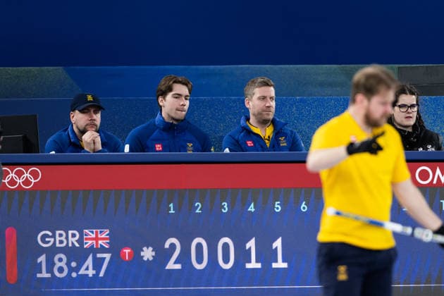 260212 Head coach Fredrik Lindberg, Simon Olofsson and Coach Alexander Lindström in a men s round robin curling match during day 6 of the 2026 Winter Olympics on February 12, 2026 in Cortina. Photo: Joel Marklund BILDBYRAN kod JM JE0119 bbeng curling Olympic Games, Olympische Spiele, Olympia, OS olympics winter olympics os ol olympiska spel vinter-os olympiske leker milano cortina 2026 milan cortina 2026 milano cortina 2026 olympic games milano cortina 2026 winter olympic games milano cortina-os milano cortina-ol vinter-ol *** 260212 Head coach Fredrik Lindberg, Simon Olofsson and Coach Alexander Lindström in a men s round robin curling match during day 6 of the 2026 Winter Olympics on February 12, 2026 in Cortina Photo Joel Marklund BILDBYRAN kod JM JE0119 bbeng curling olympic games olympics winter olympics os ol olympiska spel vinter os olympiske leker milano cortina 2026 milan cortina 2026 milano cortina 2026 olympic games milano cortina 2026 winter olympic games milano cortina os milano cortina ol vinter ol  Copyright: JOELxMARKLUND BB260212JM146