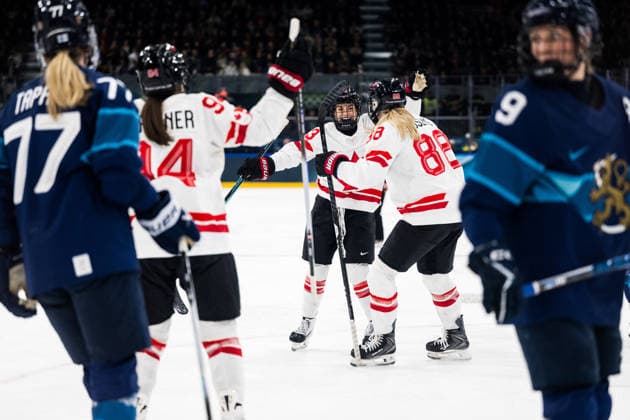 260212 Kristin O Neill of Canada celebrates after 0-3 in the women s Ice hockey, Eishockey game between Finland and Canada during day 6 of the 2026 Winter Olympics on February 12, 2026 in Milan. Photo: Emma Wallskog BILDBYRAN kod EW EW0630 ishockey ice hockey Olympic Games, Olympische Spiele, Olympia, OS olympics winter olympics os ol olympiska spel vinter-os olympiske leker milano cortina 2026 milan cortina 2026 milano cortina 2026 olympic games milano cortina 2026 winter olympic games milano cortina-os milano cortina-ol vinter-ol 6 bbeng dam kanada canada finland jubel *** 260212 Kristin O Neill of Canada celebrates after 0 3 in the women s ice hockey game between Finland and Canada during day 6 of the 2026 Winter Olympics on February 12, 2026 in Milan Photo Emma Wallskog BILDBYRAN code EW EW0630 ice hockey ice hockey olympic games olympics winter olympics os ol olympiska spel vinter os olympiske leker milano cortina 2026 milan cortina 2026 milano cortina 2026 olympic games milano cortina 2026 winter olympic games milano cortina os milano cortina ol vinter ol 6 bbeng dam kanada canada finland jubel  Copyright: EMMAxWALLSKOG BB260212EW070
