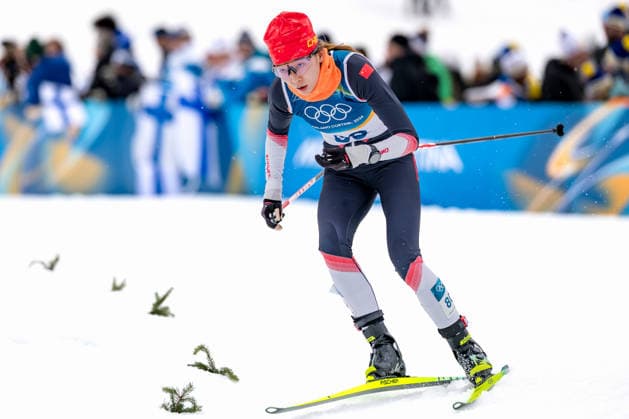 OLYMPICS - Winter Olympic Games, Olympische Spiele, Olympia, OS Milano Cortina 2026 TESERO,ITALY,12.FEB.26 - OLYMPICS, NORDIC SKIING, CROSS COUNTRY SKIING - Winter Olympic Games Milano Cortina 2026, 10km women, interval start free. Image shows Kaile He (CHN).  GEPAxpictures xMatthiasxTrinkl