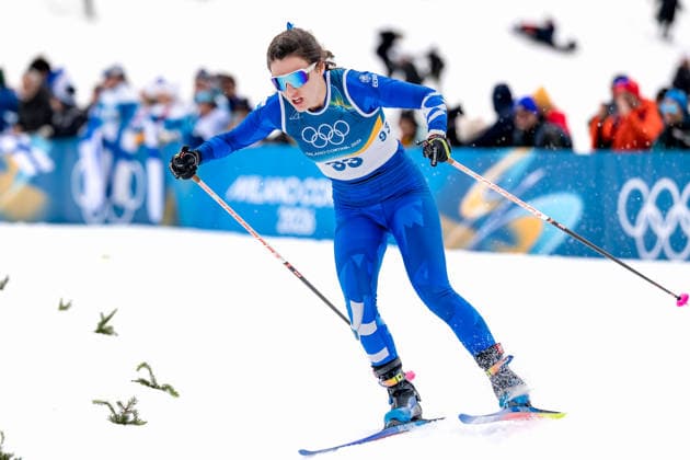 OLYMPICS - Winter Olympic Games, Olympische Spiele, Olympia, OS Milano Cortina 2026 TESERO,ITALY,12.FEB.26 - OLYMPICS, NORDIC SKIING, CROSS COUNTRY SKIING - Winter Olympic Games Milano Cortina 2026, 10km women, interval start free. Image shows Konstantina Charalampidou (GRE).  GEPAxpictures xMatthiasxTrinkl