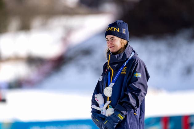 OLYMPICS - Winter Olympic Games, Olympische Spiele, Olympia, OS Milano Cortina 2026 TESERO,ITALY,12.FEB.26 - OLYMPICS, NORDIC SKIING, CROSS COUNTRY SKIING - Winter Olympic Games Milano Cortina 2026, 10km women, interval start free. Image shows Ebba Andersson (SWE). Keywords: medal.  GEPAxpictures xMatthiasxTrinkl