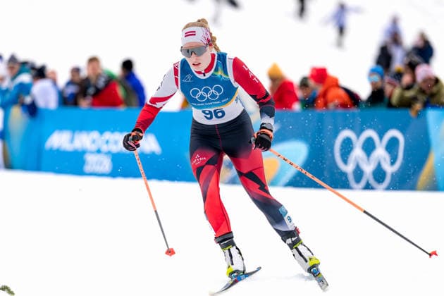 OLYMPICS - Winter Olympic Games, Olympische Spiele, Olympia, OS Milano Cortina 2026 TESERO,ITALY,12.FEB.26 - OLYMPICS, NORDIC SKIING, CROSS COUNTRY SKIING - Winter Olympic Games Milano Cortina 2026, 10km women, interval start free. Image shows Linda Kaparkaleja (LAT).  GEPAxpictures xMatthiasxTrinkl