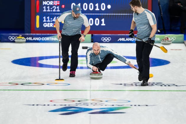 260212 Martin Sesaker, Magnus Ramsfjell and Bendik Ramsfjell of Norway compete in a men s round robin curling match during day 6 of the 2026 Winter Olympics on February 12, 2026 in Cortina. Photo: Joel Marklund BILDBYRAN kod JM JE0119 bbeng curling Olympic Games, Olympische Spiele, Olympia, OS olympics winter olympics os ol olympiska spel vinter-os olympiske leker milano cortina 2026 milan cortina 2026 milano cortina 2026 olympic games milano cortina 2026 winter olympic games milano cortina-os milano cortina-ol vinter-ol Norway norge *** 260212 Martin Sesaker, Magnus Ramsfjell and Bendik Ramsfjell of Norway compete in a men s round robin curling match during day 6 of the 2026 Winter Olympics on February 12, 2026 in Cortina Photo Joel Marklund BILDBYRAN kod JM JE0119 bbeng curling olympic games olympics winter olympics os ol olympiska spel vinter os olympiske leker milano cortina 2026 milan cortina 2026 milano cortina 2026 olympic games milano cortina 2026 winter olympic games milano cortina os milano cortina ol vinter ol Norway norge  Copyright: JOELxMARKLUND BB260212JM150