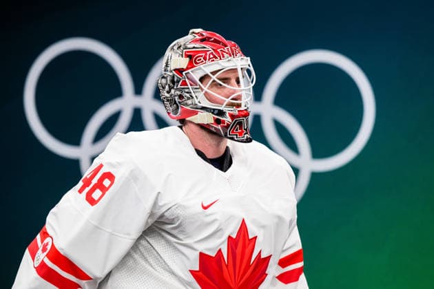 260212 Goaltender Logan Thompson of Canada ahead of the men s Ice hockey, Eishockey game between Czech Republic and Canada during day 6 of the 2026 Winter Olympics on February 12, 2026 in Milan. Photo: Carl Sandin BILDBYRAN kod CS CS0874 ishockey ice hockey Olympic Games, Olympische Spiele, Olympia, OS olympics winter olympics os ol olympiska spel vinter-os olympiske leker milano cortina 2026 milan cortina 2026 milano cortina 2026 olympic games milano cortina 2026 winter olympic games milano cortina-os milano cortina-ol vinter-ol 6 bbeng tjeckien czech republic kanada canada *** 260212 Goaltender Logan Thompson of Canada ahead of the men s ice hockey game between Czech Republic and Canada during day 6 of the 2026 Winter Olympics on February 12, 2026 in Milan Photo Carl Sandin BILDBYRAN kod CS CS0874 ishockey ice hockey olympic games olympics winter olympics os ol olympiska spel vinter os olympiske leker milano cortina 2026 milan cortina 2026 milano cortina 2026 olympic games milano cortina 2026 winter olympic games milano cortina os milano cortina ol vinter ol 6 bbeng tjeckien czech republic kanada canada  Copyright: CARLxSANDIN BB260212CS081