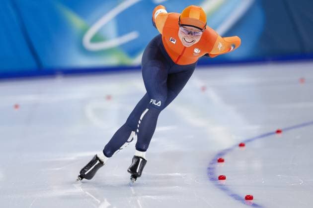 MILAN , 12-02-2026 , Milano Speed skating, Eisschnelllauf Stadium , Olympic Winter games, Winterspiele,Spiele, Summer games 2026 - Speed Skating 5000m ladies, Picture shows Marijke Groenewoud Olympic Winter Games 2026 - Speed Skating 5000m ladies  x201525792x Copyright: