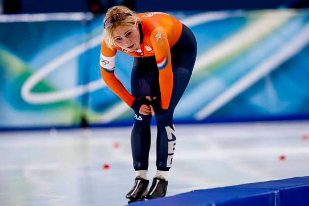 Marijke Groenewoud of the Netherlands looks exhausted after Women s 5000m, Milano Cortina 2026 Winter Olympics: Day 6, Speed skating, Eisschnelllauf - Milano Cortina 2026 Winter Olympics: Day 6, Milano Speed Skating Stadium, February 12, 2026, Milan, Italy.