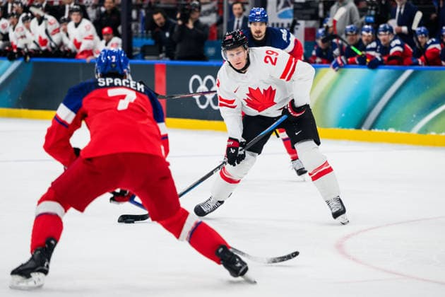 260212 Nathan MacKinnon of Canada in the men s Ice hockey, Eishockey game between Czech Republic and Canada during day 6 of the 2026 Winter Olympics on February 12, 2026 in Milan. Photo: Carl Sandin BILDBYRAN kod CS CS0874 ishockey ice hockey Olympic Games, Olympische Spiele, Olympia, OS olympics winter olympics os ol olympiska spel vinter-os olympiske leker milano cortina 2026 milan cortina 2026 milano cortina 2026 olympic games milano cortina 2026 winter olympic games milano cortina-os milano cortina-ol vinter-ol 6 bbeng tjeckien czech republic kanada canada *** 260212 Nathan MacKinnon of Canada in the men s ice hockey game between Czech Republic and Canada during day 6 of the 2026 Winter Olympics on February 12, 2026 in Milan Photo Carl Sandin BILDBYRAN kod CS CS0874 ishockey ice hockey olympic games olympics winter olympics os ol olympiska spel vinter os olympiske leker milano cortina 2026 milan cortina 2026 milano cortina 2026 olympic games milano cortina 2026 winter olympic games milano cortina os milano cortina ol vinter ol 6 bbeng tjeckien czech republic kanada canada  Copyright: CARLxSANDIN BB260212CS097