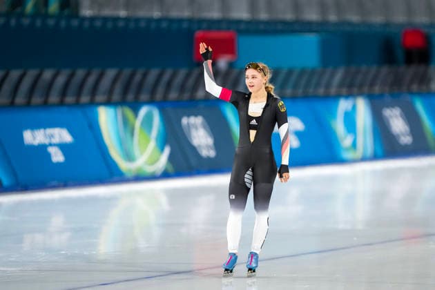 2026-02-12 - Milano Cortina 2026 Winter Olympics 5000m Women MILAN, ITALY - FEBRUARY 12: Maira Jasch of Germany during the 5000m Women of the Milano Cortina 2026 Winter Olympics at the Milano Speed skating, Eisschnelllauf Arena on February 12, 2026 in Milan, Italy Milan Milano Speed Skating Arena Italy Content not available for redistribution in The Netherlands directly or indirectly through any third parties. Copyright: xAndrexWeeningx