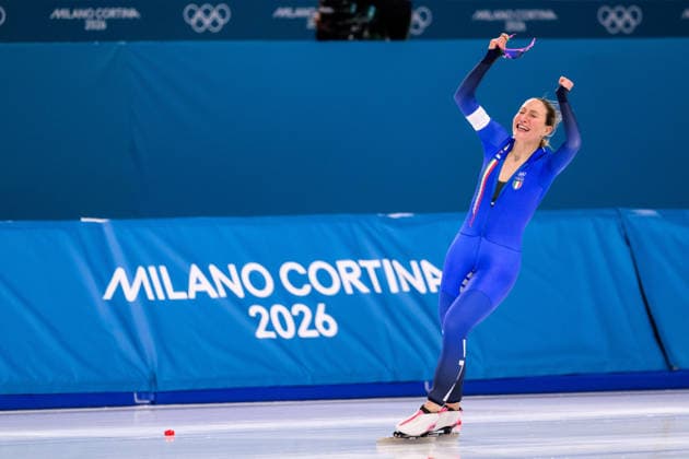 260212 Francesca Lollobrigida of Italy celebrates after competing in women s 5000 meter Speed skating, Eisschnelllauf during day 6 of the 2026 Winter Olympics on February 12, 2026 in Milan. Photo: Emma Wallskog BILDBYRAN kod EW EW0631 skridskor speed skating Olympic Games, Olympische Spiele, Olympia, OS olympics winter olympics os ol olympiska spel vinter-os olympiske leker milano cortina 2026 milan cortina 2026 milano cortina 2026 olympic games milano cortina 2026 winter olympic games milano cortina-os milano cortina-ol vinter-ol 6 bbeng dam jubel *** 260212 Francesca Lollobrigida of Italy celebrates after competing in women s 5000 meter speed skating during day 6 of the 2026 Winter Olympics on February 12, 2026 in Milan Photo Emma Wallskog BILDBYRAN code EW EW0631 skates speed skating olympic games olympics winter olympics os ol olympic games winter os olympic games milano cortina 2026 milan cortina 2026 milano cortina 2026 olympic games milano cortina 2026 winter olympic games milano cortina os milano cortina ol winter ol 6 bbeng dam jubel  Copyright: EMMAxWALLSKOG BB260212EW104