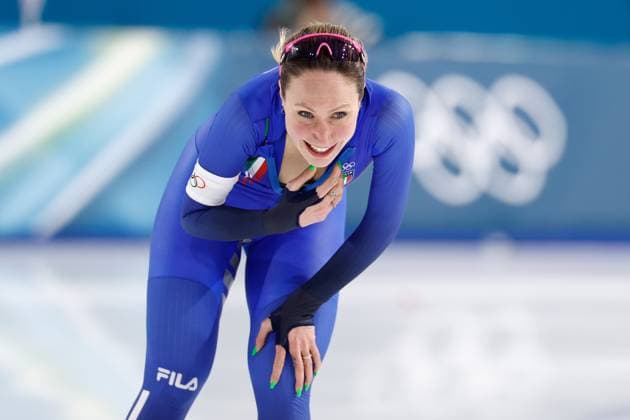 MILAN , 12-02-2026 , Milano Speed skating, Eisschnelllauf Stadium , Olympic Winter games, Winterspiele,Spiele, Summer games 2026 - Speed Skating 5000m ladies, Picture shows Francesca Lollobrigida Olympic Winter Games 2026 - Speed Skating 5000m ladies  x201527267x Copyright: