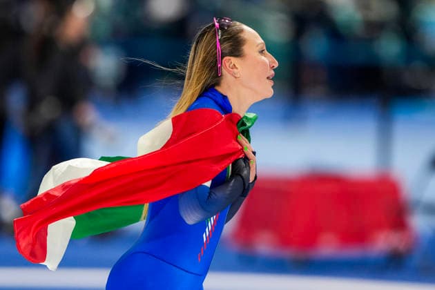 2026-02-12 - Milano Cortina 2026 Winter Olympics 5000m Women MILAN, ITALY - FEBRUARY 12: Francesca Lollobrigida of Italy during the 5000m Women of the Milano Cortina 2026 Winter Olympics at the Milano Speed skating, Eisschnelllauf Arena on February 12, 2026 in Milan, Italy Milan Milano Speed Skating Arena Italy Content not available for redistribution in The Netherlands directly or indirectly through any third parties. Copyright: xAndrexWeeningx