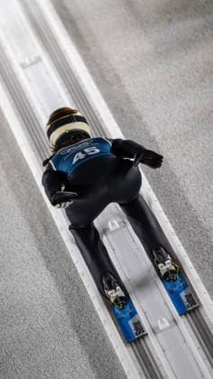 OLYMPICS - Winter Olympic Games, Olympische Spiele, Olympia, OS Milano Cortina 2026 PREDAZZO,ITALY,12.FEB.26 - OLYMPICS, NORDIC SKIING, Ski jumping, Skispringen, Ski, nordisch - Winter Olympic Games Milano Cortina 2026, large hill, women, training. Image shows Abigail Strate (CAN).  GEPAxpictures xOliverxLerch