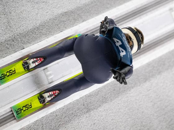 OLYMPICS - Winter Olympic Games, Olympische Spiele, Olympia, OS Milano Cortina 2026 PREDAZZO,ITALY,12.FEB.26 - OLYMPICS, NORDIC SKIING, Ski jumping, Skispringen, Ski, nordisch - Winter Olympic Games Milano Cortina 2026, large hill, women, training. Image shows Agnes Reisch (GER).  GEPAxpictures xOliverxLerch