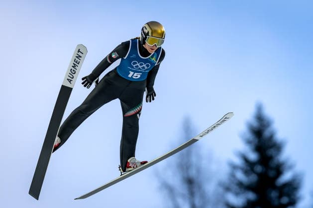 OLYMPICS - Winter Olympic Games, Olympische Spiele, Olympia, OS Milano Cortina 2026 PREDAZZO,ITALY,12.FEB.26 - OLYMPICS, NORDIC SKIING, Ski jumping, Skispringen, Ski, nordisch - Winter Olympic Games Milano Cortina 2026, large hill, women, training. Image shows Martina Zanitzer (ITA).  GEPAxpictures xMatthiasxTrinkl