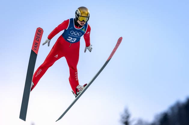 OLYMPICS - Winter Olympic Games, Olympische Spiele, Olympia, OS Milano Cortina 2026 PREDAZZO,ITALY,12.FEB.26 - OLYMPICS, NORDIC SKIING, Ski jumping, Skispringen, Ski, nordisch - Winter Olympic Games Milano Cortina 2026, large hill, women, training. Image shows Sina Arnet (SUI).  GEPAxpictures xMatthiasxTrinkl