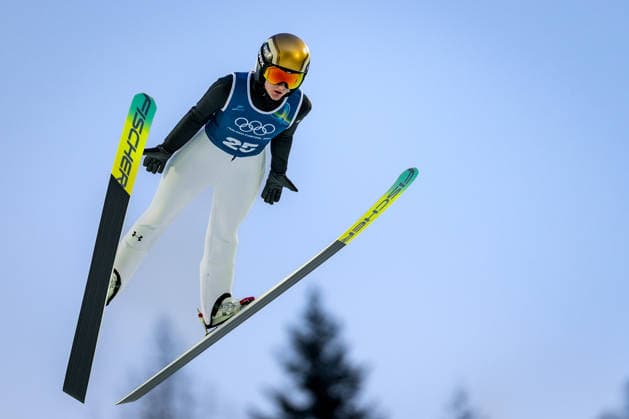 OLYMPICS - Winter Olympic Games, Olympische Spiele, Olympia, OS Milano Cortina 2026 PREDAZZO,ITALY,12.FEB.26 - OLYMPICS, NORDIC SKIING, Ski jumping, Skispringen, Ski, nordisch - Winter Olympic Games Milano Cortina 2026, large hill, women, training. Image shows Katra Komar (SLO).  GEPAxpictures xMatthiasxTrinkl