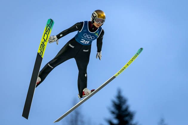 OLYMPICS - Winter Olympic Games, Olympische Spiele, Olympia, OS Milano Cortina 2026 PREDAZZO,ITALY,12.FEB.26 - OLYMPICS, NORDIC SKIING, Ski jumping, Skispringen, Ski, nordisch - Winter Olympic Games Milano Cortina 2026, large hill, women, training. Image shows Josephine Pagnier (FRA).  GEPAxpictures xMatthiasxTrinkl