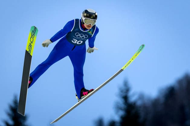 OLYMPICS - Winter Olympic Games, Olympische Spiele, Olympia, OS Milano Cortina 2026 PREDAZZO,ITALY,12.FEB.26 - OLYMPICS, NORDIC SKIING, Ski jumping, Skispringen, Ski, nordisch - Winter Olympic Games Milano Cortina 2026, large hill, women, training. Image shows Frida Westman (SWE).  GEPAxpictures xMatthiasxTrinkl