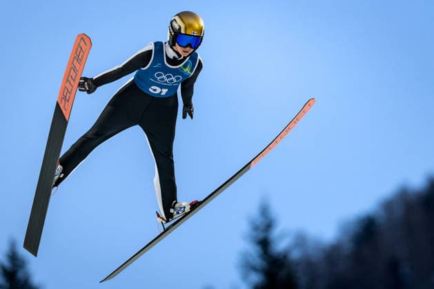 OLYMPICS - Winter Olympic Games, Olympische Spiele, Olympia, OS Milano Cortina 2026 PREDAZZO,ITALY,12.FEB.26 - OLYMPICS, NORDIC SKIING, Ski jumping, Skispringen, Ski, nordisch - Winter Olympic Games Milano Cortina 2026, large hill, women, training. Image shows Jenny Rautionaho (FIN).  GEPAxpictures xMatthiasxTrinkl