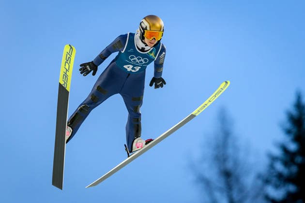 OLYMPICS - Winter Olympic Games, Olympische Spiele, Olympia, OS Milano Cortina 2026 PREDAZZO,ITALY,12.FEB.26 - OLYMPICS, NORDIC SKIING, Ski jumping, Skispringen, Ski, nordisch - Winter Olympic Games Milano Cortina 2026, large hill, women, training. Image shows Katharina Schmid (GER).  GEPAxpictures xMatthiasxTrinkl