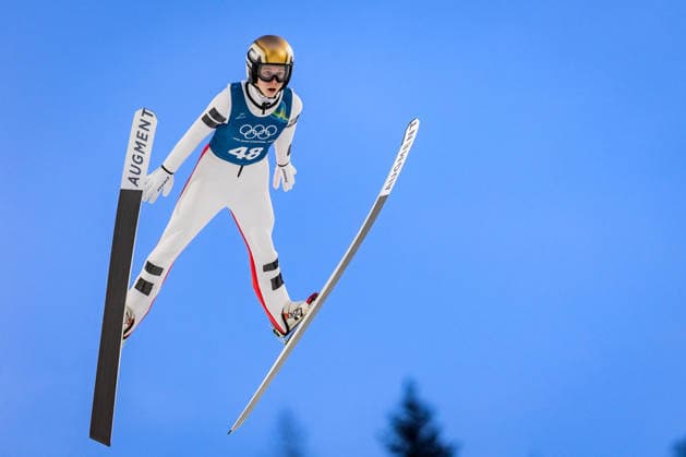 OLYMPICS - Winter Olympic Games, Olympische Spiele, Olympia, OS Milano Cortina 2026 PREDAZZO,ITALY,12.FEB.26 - OLYMPICS, NORDIC SKIING, Ski jumping, Skispringen, Ski, nordisch - Winter Olympic Games Milano Cortina 2026, large hill, women, training. Image shows Lisa Eder (AUT).  GEPAxpictures xMatthiasxTrinkl