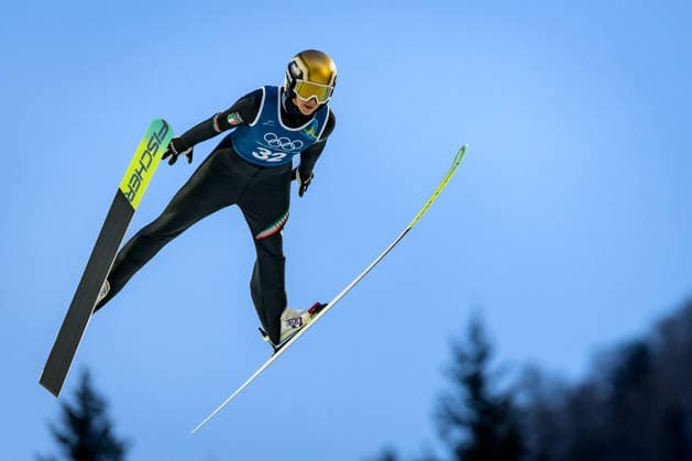 OLYMPICS - Winter Olympic Games, Olympische Spiele, Olympia, OS Milano Cortina 2026 PREDAZZO,ITALY,12.FEB.26 - OLYMPICS, NORDIC SKIING, Ski jumping, Skispringen, Ski, nordisch - Winter Olympic Games Milano Cortina 2026, large hill, women, training. Image shows Annika Sieff (ITA).  GEPAxpictures xMatthiasxTrinkl