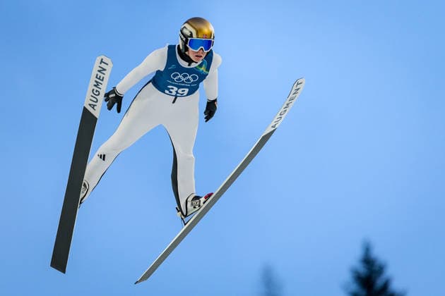 OLYMPICS - Winter Olympic Games, Olympische Spiele, Olympia, OS Milano Cortina 2026 PREDAZZO,ITALY,12.FEB.26 - OLYMPICS, NORDIC SKIING, Ski jumping, Skispringen, Ski, nordisch - Winter Olympic Games Milano Cortina 2026, large hill, women, training. Image shows Eirin Maria Kvandal (NOR).  GEPAxpictures xMatthiasxTrinkl