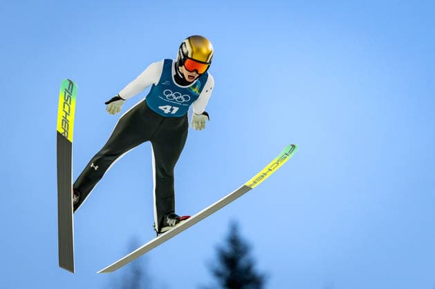 OLYMPICS - Winter Olympic Games, Olympische Spiele, Olympia, OS Milano Cortina 2026 PREDAZZO,ITALY,12.FEB.26 - OLYMPICS, NORDIC SKIING, Ski jumping, Skispringen, Ski, nordisch - Winter Olympic Games Milano Cortina 2026, large hill, women, training. Image shows Nika Vodan (SLO).  GEPAxpictures xMatthiasxTrinkl