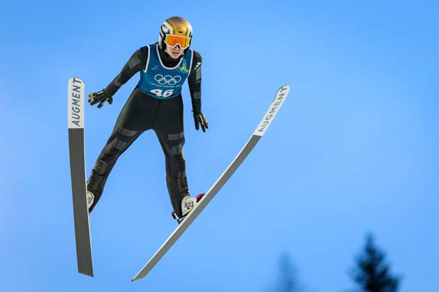 OLYMPICS - Winter Olympic Games, Olympische Spiele, Olympia, OS Milano Cortina 2026 PREDAZZO,ITALY,12.FEB.26 - OLYMPICS, NORDIC SKIING, Ski jumping, Skispringen, Ski, nordisch - Winter Olympic Games Milano Cortina 2026, large hill, women, training. Image shows Selina Freitag (GER).  GEPAxpictures xMatthiasxTrinkl