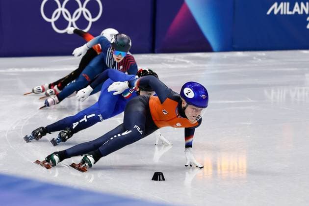 MILAN , 12-02-2026 , Milano Ice Skating Arena , Olympic Winter games, Winterspiele,Spiele, Summer games 2026 - Short Track 500m ladies - 1000m men , Picture shows Xandra Velzeboer Olympic Winter Games 2026 - Short Track 500m ladies - 1000m men  x201530537x Copyright: