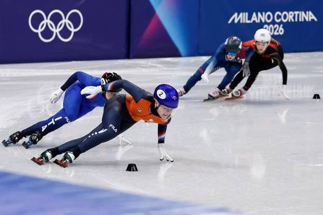 MILAN , 12-02-2026 , Milano Ice Skating Arena , Olympic Winter games, Winterspiele,Spiele, Summer games 2026 - Short Track 500m ladies - 1000m men , Picture shows Xandra Velzeboer Olympic Winter Games 2026 - Short Track 500m ladies - 1000m men  x201530566x Copyright: