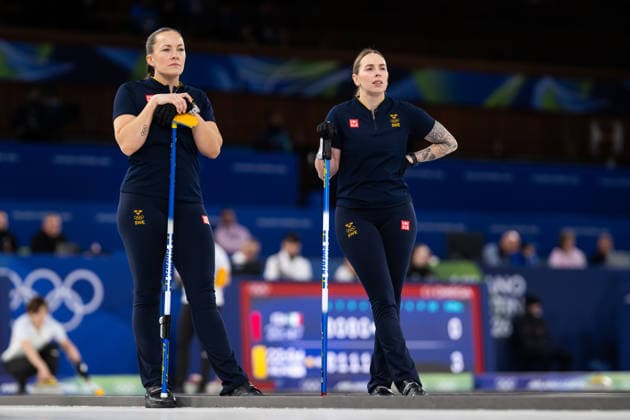 260212 Agnes Knochenhauer and Sofia Scharback of Sweden compete in a women s round robin curling match between United States of America and Sweden during day 6 of the 2026 Winter Olympics on February 12, 2026 in Cortina. Photo: Joel Marklund BILDBYRAN kod JM JE0118 bbeng curling Olympic Games, Olympische Spiele, Olympia, OS olympics winter olympics os ol olympiska spel vinter-os olympiske leker milano cortina 2026 milan cortina 2026 milano cortina 2026 olympic games milano cortina 2026 winter olympic games milano cortina-os milano cortina-ol vinter-ol dam sverige *** 260212 Agnes Knochenhauer and Sofia Scharback of Sweden compete in a women s round robin curling match between United States of America and Sweden during day 6 of the 2026 Winter Olympics on February 12, 2026 in Cortina Photo Joel Marklund BILDBYRAN kod JM JE0118 bbeng curling olympic games olympics winter olympics os ol olympiska spel vinter os olympiske leker milano cortina 2026 milan cortina 2026 milano cortina 2026 olympic games milano cortina 2026 winter olympic games milano cortina os milano cortina ol vinter ol dam sverige  Copyright: JOELxMARKLUND BB260212JM225