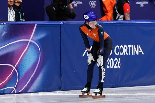 MILAN , 12-02-2026 , Milano Ice Skating Arena , Olympic Winter games, Winterspiele,Spiele, Summer games 2026 - Short Track 500m ladies - 1000m men , Picture shows Xandra Velzeboer Olympic Winter Games 2026 - Short Track 500m ladies - 1000m men  x201530576x Copyright: