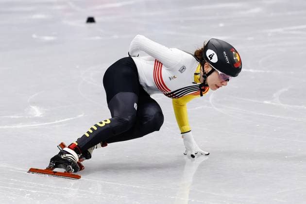 MILAN , 12-02-2026 , Milano Ice Skating Arena , Olympic Winter games, Winterspiele,Spiele, Summer games 2026 - Short Track 500m ladies - 1000m men , Picture shows Hanne Desmet Olympic Winter Games 2026 - Short Track 500m ladies - 1000m men  x201530607x Copyright: