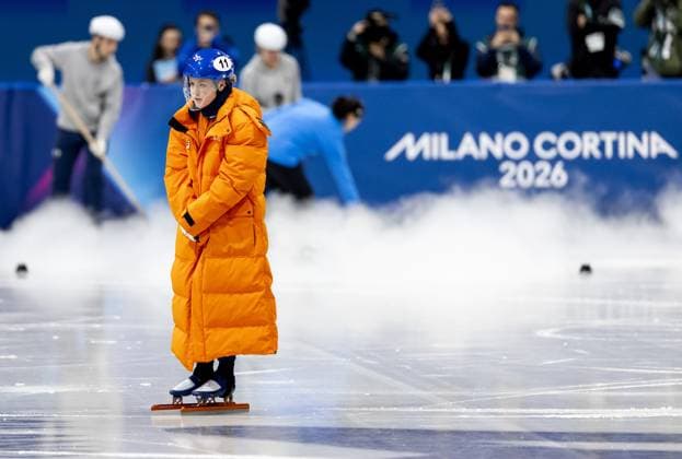 MILAN - Michelle Velzeboer during the 500-meter short track Speed skating, Eisschnelllauf quarterfinals at the Milan Ice Skating Area at the Milan Winter Olympics. ROBIN VAN LONKHUIJSEN ANP xVIxANPxSportx xxANPxIVx 550484044 originalFilename: 550484044.jpg
