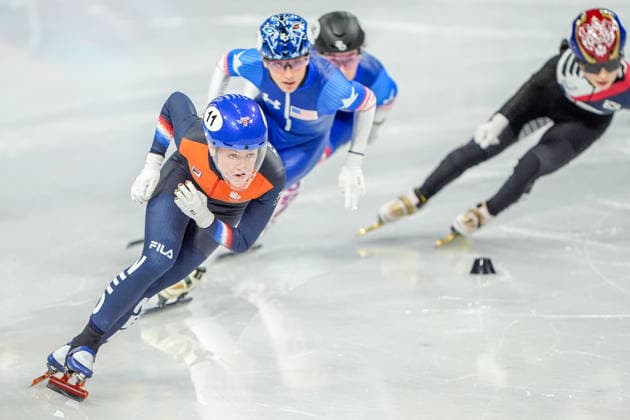 2026-02-12 - Milano Cortina 2026 Winter Olympics MILAN, ITALY - FEBRUARY 12: Michelle Velzeboer of Netherlands performing on the Short Track Speed skating, Eisschnelllauf Women s 500m Quaterfinals during the Milano Cortina 2026 Winter Olympics at the Milano Ice Skating Arena on February 12, 2026 in Milan, Italy Milan Milano Ice Skating Arena Italy Content not available for redistribution in The Netherlands directly or indirectly through any third parties. Copyright: xAndrexWeeningx