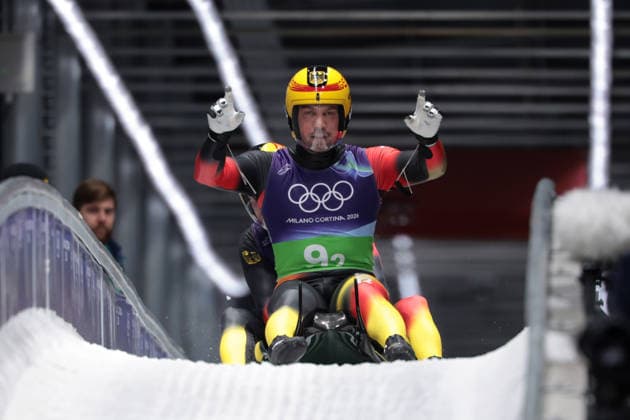 Germany team during the Olympic Winter games, Winterspiele,Spiele, Summer games Milano-Cortina 2026, Luge Team Relay on February 12, 2026 at Cortina Sliding Centre in Cortina D Ampezzo  Copyright: xLucianoxMariaxBisi IPAxSportx xipa-agency.netx xx IPA_71391282 IPA_Agency_IPA71391282