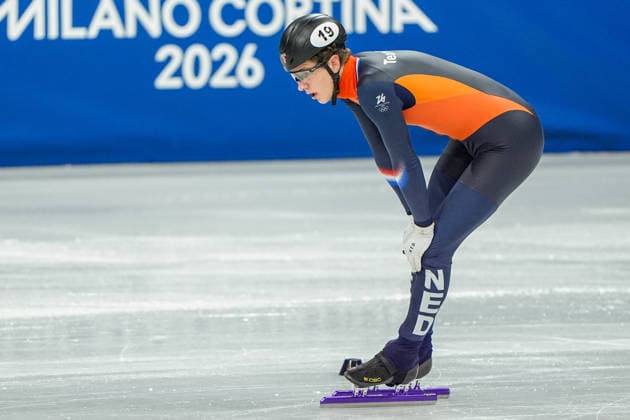 2026-02-12 - Milano Cortina 2026 Winter Olympics MILAN, ITALY - FEBRUARY 12: Teun Boer of Netherlands performing on the Short Track Speed skating, Eisschnelllauf Men s 1000m Quaterfinals during the Milano Cortina 2026 Winter Olympics at the Milano Ice Skating Arena on February 12, 2026 in Milan, Italy Milan Milano Ice Skating Arena Italy Content not available for redistribution in The Netherlands directly or indirectly through any third parties. Copyright: xAndrexWeeningx
