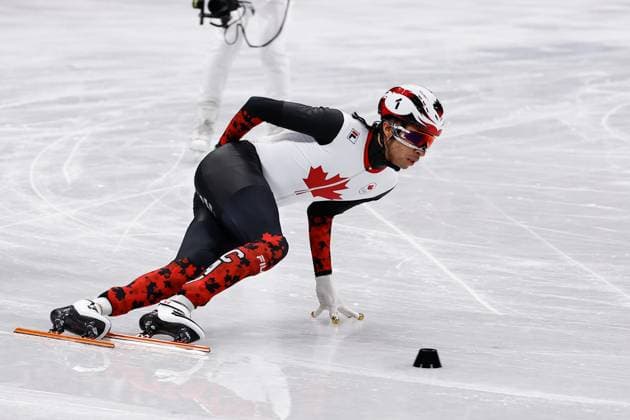 MILAN , 12-02-2026 , Milano Ice Skating Arena , Olympic Winter games, Winterspiele,Spiele, Summer games 2026 - Short Track 500m ladies - 1000m men , Picture shows William Dandjinou Olympic Winter Games 2026 - Short Track 500m ladies - 1000m men  x201531059x Copyright: