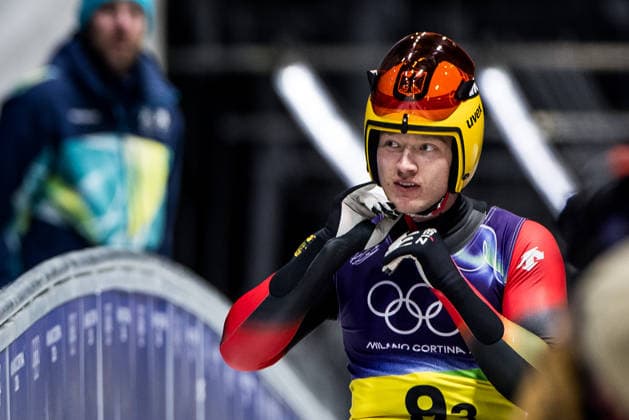 CORTINA, ITALY - FEBRUARY 12: Max Langenhan (Germany) during the Luge Team Relay at the Milano Cortina 2026 Olympics at Cortina Sliding Centre on day 6 of the Milano Cortina 2026 Olympics on February 12, 2026 in Cortina, Italy. Editorial use only. Italy Copyright: xSteffiexWunderlx