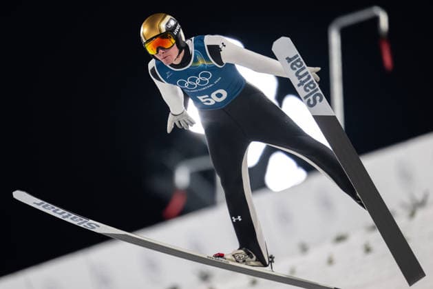 OLYMPICS - Winter Olympic Games, Olympische Spiele, Olympia, OS Milano Cortina 2026 PREDAZZO,ITALY,12.FEB.26 - OLYMPICS, NORDIC SKIING, Ski jumping, Skispringen, Ski, nordisch - Winter Olympic Games Milano Cortina 2026, large hill, men, training. Image shows Domen Prevc (SLO).  GEPAxpictures xOliverxLerch