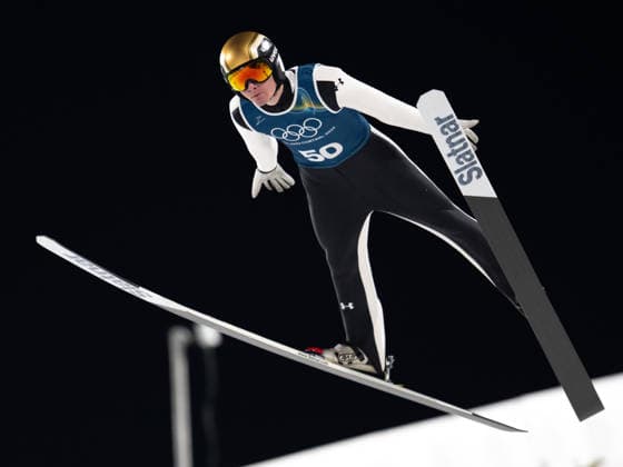 OLYMPICS - Winter Olympic Games, Olympische Spiele, Olympia, OS Milano Cortina 2026 PREDAZZO,ITALY,12.FEB.26 - OLYMPICS, NORDIC SKIING, Ski jumping, Skispringen, Ski, nordisch - Winter Olympic Games Milano Cortina 2026, large hill, men, training. Image shows Domen Prevc (SLO).  GEPAxpictures xOliverxLerch