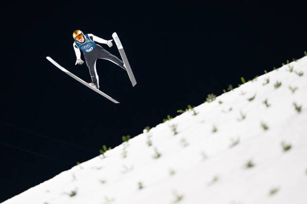 OLYMPICS - Winter Olympic Games, Olympische Spiele, Olympia, OS Milano Cortina 2026 PREDAZZO,ITALY,12.FEB.26 - OLYMPICS, NORDIC SKIING, Ski jumping, Skispringen, Ski, nordisch - Winter Olympic Games Milano Cortina 2026, large hill, men, training. Image shows Domen Prevc (SLO).  GEPAxpictures xOliverxLerch