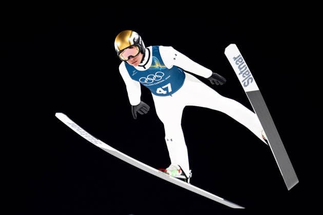 OLYMPICS - Winter Olympic Games, Olympische Spiele, Olympia, OS Milano Cortina 2026 PREDAZZO,ITALY,12.FEB.26 - OLYMPICS, NORDIC SKIING, Ski jumping, Skispringen, Ski, nordisch - Winter Olympic Games Milano Cortina 2026, large hill, men, training. Image shows Anze Lanisek (SLO).  GEPAxpictures xOliverxLerch