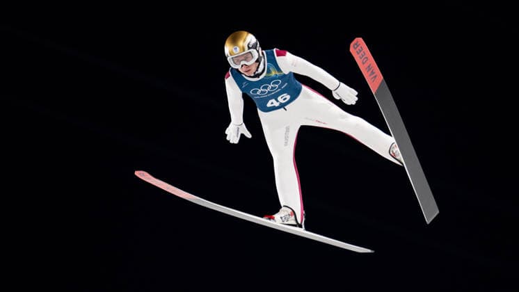 OLYMPICS - Winter Olympic Games, Olympische Spiele, Olympia, OS Milano Cortina 2026 PREDAZZO,ITALY,12.FEB.26 - OLYMPICS, NORDIC SKIING, Ski jumping, Skispringen, Ski, nordisch - Winter Olympic Games Milano Cortina 2026, large hill, men, training. Image shows Daniel Tschofenig (AUT).  GEPAxpictures xOliverxLerch