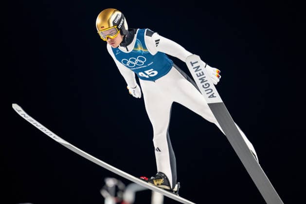 OLYMPICS - Winter Olympic Games, Olympische Spiele, Olympia, OS Milano Cortina 2026 PREDAZZO,ITALY,12.FEB.26 - OLYMPICS, NORDIC SKIING, Ski jumping, Skispringen, Ski, nordisch - Winter Olympic Games Milano Cortina 2026, large hill, men, training. Image shows Philipp Raimund (GER).  GEPAxpictures xOliverxLerch
