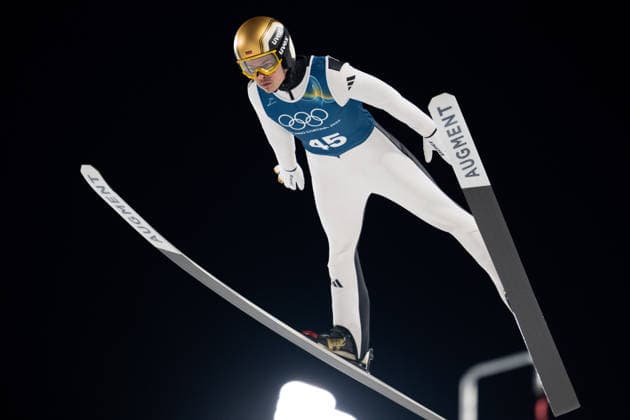 OLYMPICS - Winter Olympic Games, Olympische Spiele, Olympia, OS Milano Cortina 2026 PREDAZZO,ITALY,12.FEB.26 - OLYMPICS, NORDIC SKIING, Ski jumping, Skispringen, Ski, nordisch - Winter Olympic Games Milano Cortina 2026, large hill, men, training. Image shows Philipp Raimund (GER).  GEPAxpictures xOliverxLerch