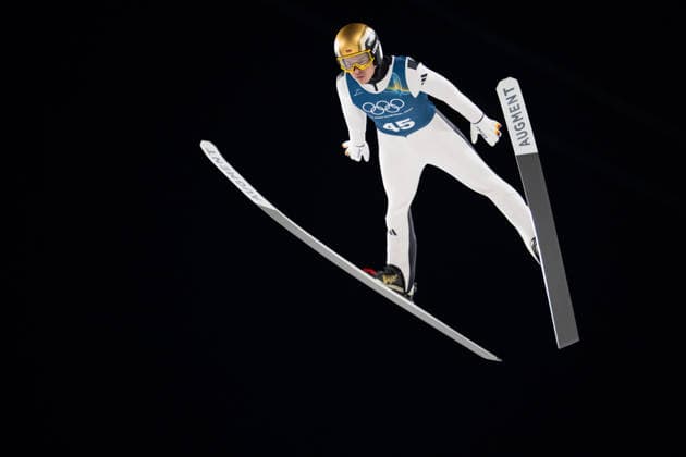OLYMPICS - Winter Olympic Games, Olympische Spiele, Olympia, OS Milano Cortina 2026 PREDAZZO,ITALY,12.FEB.26 - OLYMPICS, NORDIC SKIING, Ski jumping, Skispringen, Ski, nordisch - Winter Olympic Games Milano Cortina 2026, large hill, men, training. Image shows Philipp Raimund (GER).  GEPAxpictures xOliverxLerch