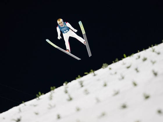 OLYMPICS - Winter Olympic Games, Olympische Spiele, Olympia, OS Milano Cortina 2026 PREDAZZO,ITALY,12.FEB.26 - OLYMPICS, NORDIC SKIING, Ski jumping, Skispringen, Ski, nordisch - Winter Olympic Games Milano Cortina 2026, large hill, men, training. Image shows Jan Hoerl (AUT).  GEPAxpictures xOliverxLerch