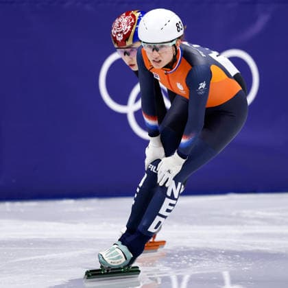 2026-02-12 Short Track Speed skating, Eisschnelllauf - Milano Cortina 2026 Winter Olympics - Day 6 MILAN, ITALY - FEBRUARY 12: Selma Poutsma of the Netherlands after competing in the Women s 500m during Day 6 of Short Track Speed Skating - Milano Cortina 2026 Winter Olympics at Milano Ice Skating Arena on February 12, 2026 in Milan, Italy. (Photo by Joris Verwijst BSR Agency) Milan Italy Content not available for redistribution in The Netherlands directly or indirectly through any third parties. Copyright: xBSRxAgencyx
